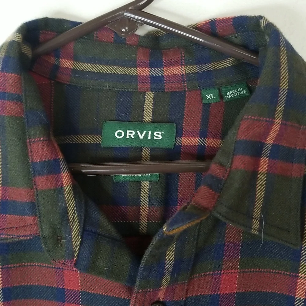 Mens Orvis Flannel Shirt Classic Fit Sz XLARGE - Picture 2 of 7